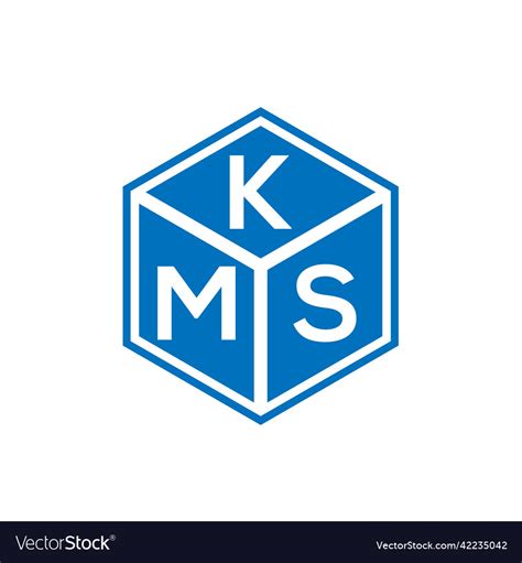 Kms letter logo design on black background Vector Image