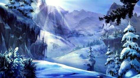 Anime Winter Mountain Wallpapers - Wallpaper Cave