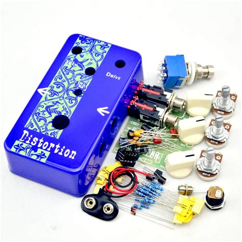 NEW DIY Guitar Distortion Pedal kit deep Blue Distortion Electric ...