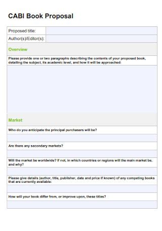 30+ SAMPLE Book Proposals in PDF | MS Word