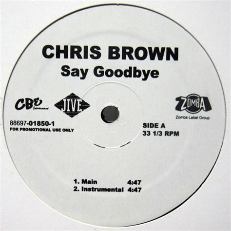 Chris Brown - Say Goodbye (Vinyl) | Discogs