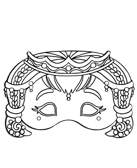 Carnival Masks Coloring Pages Coloring Pages