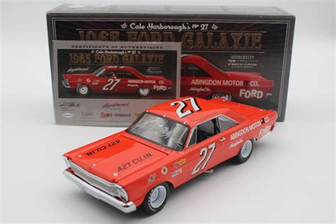 Cale Yarborough Autographed Abingdon Motor Co. #27 1965 Ford Galaxie 1:24 University of Racing ...