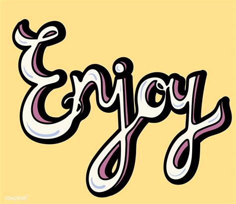 Download premium vector of Enjoy word typography design illustration ...