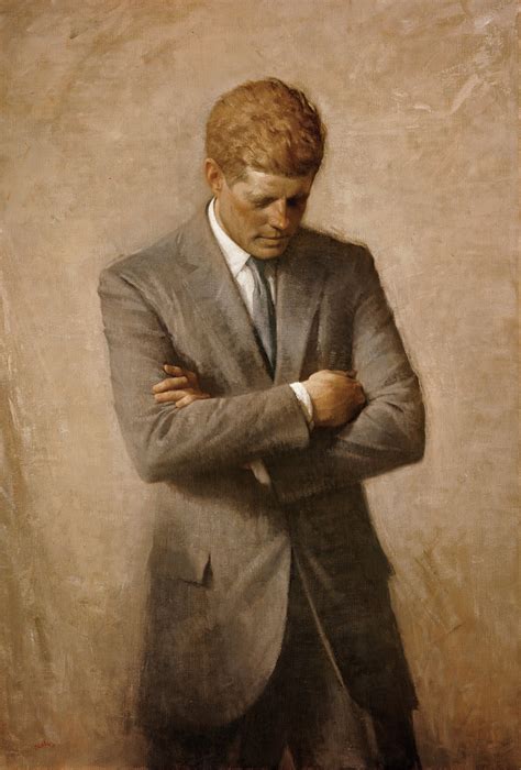 Why is JFK's official White House portrait so different than those of previous presidents? : r ...