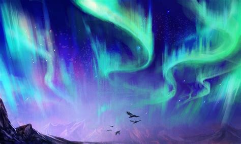 Northern Lights Speedpainting by Exileden on DeviantArt