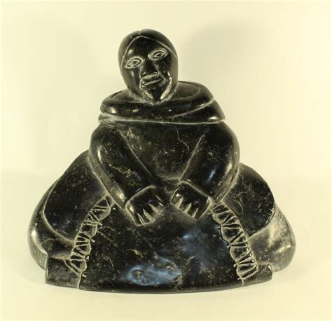 Inuit Canada Eskimo Art NS17 Woman Primitive Soapstone Sculpture ...