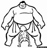 Sumo Wrestling Coloring Page  Free Online sketch template