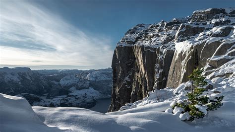 Klif Preikestolen w Norwegii