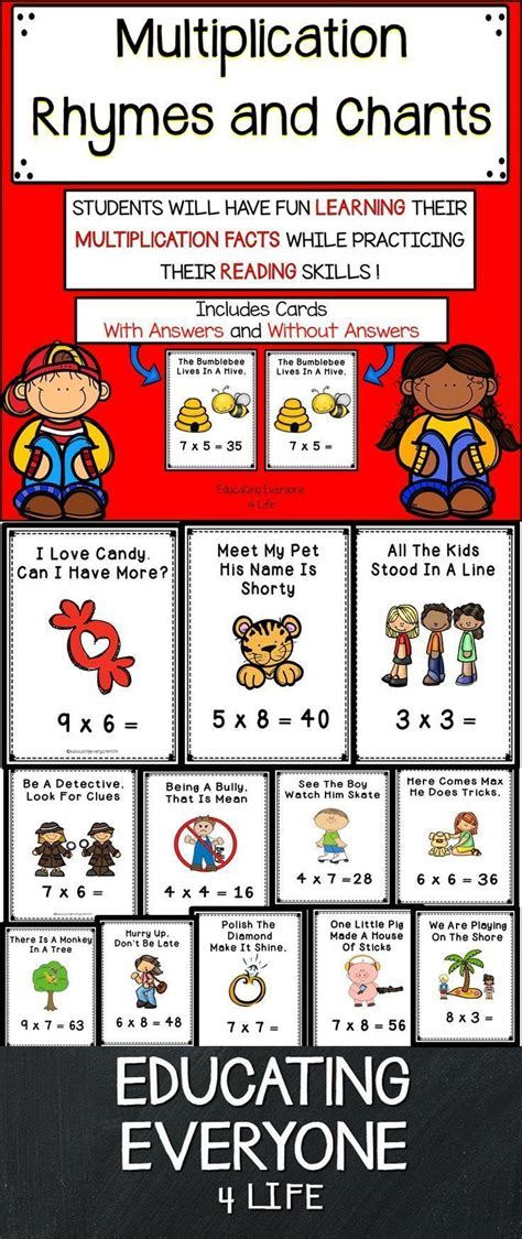 Free Printable Multiplication Rhymes – PrintableMultiplication.com