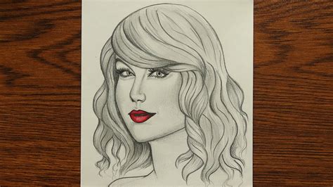 How to Draw Taylor Swift Easy | Taylor Swift Easy Drawing - YouTube