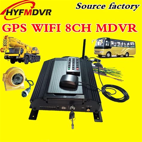 Vehicle monitoring video recorder GPS WiFi MDVR 8 way hard disk vehicle monitoring host remote ...