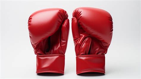 Premium AI Image | Red Boxing gloves on white background