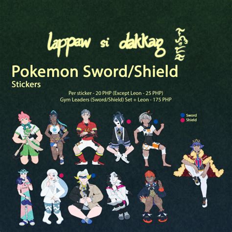 Pokémon Sword and Shield Gym Leaders Stickers - Cosplay.ph