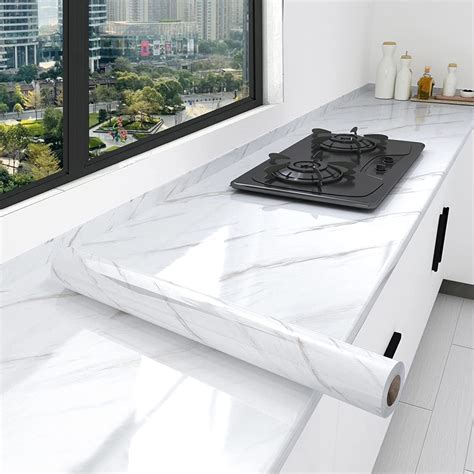 Buy RETAIL PARATPAR White Marble kitchen sheets for platform kitchen ...