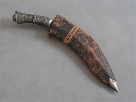 Original antique Kukri Gurkha fighting knife. Full tang - Catawiki
