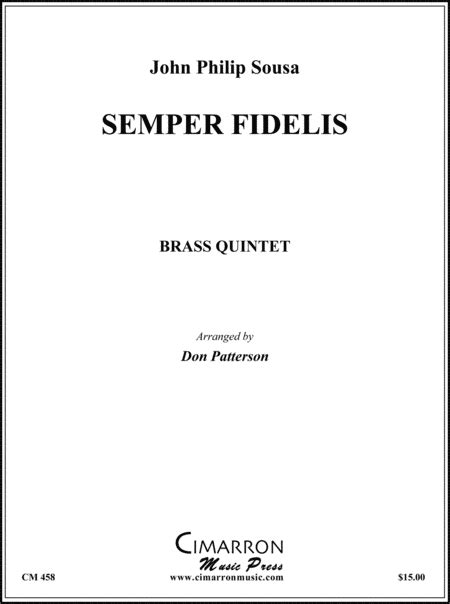 Semper Fidelis By John Philip Sousa (1854-1932) - Sheet Music For Brass Quintet - Buy Print ...