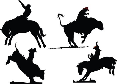 Horse Rodeo Silhouette Bull riding - horse western png download - 2000* ...