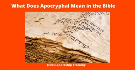 What Does Apocryphal Mean in the Bible | Apocrypha | Meaning | PDF | Quiz