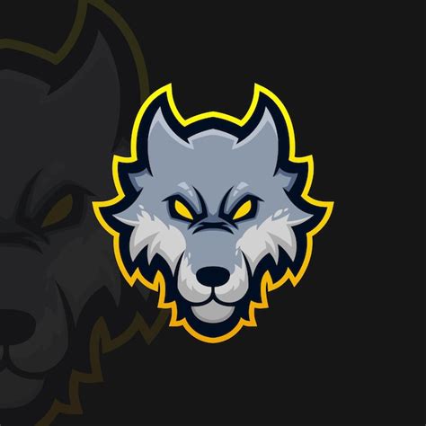 Premium Vector | Wolf mascot logo for gaming or esport team