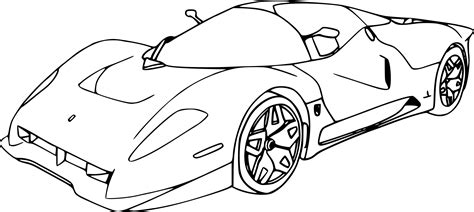 Coloriage voiture de course Ferrari à imprimer