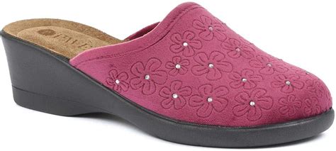 Pavers Ladies Slip-on Wedge Mule Slippers: Amazon.co.uk: Fashion