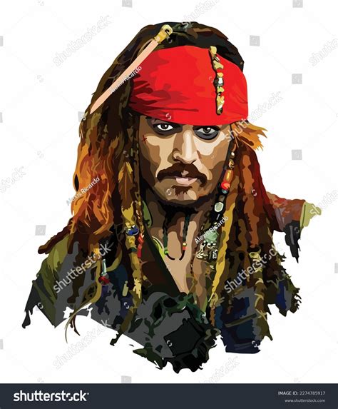 Jack Sparrow Art Pirates Caribbean Icon Stock Vector (Royalty Free) 2274785917 | Shutterstock