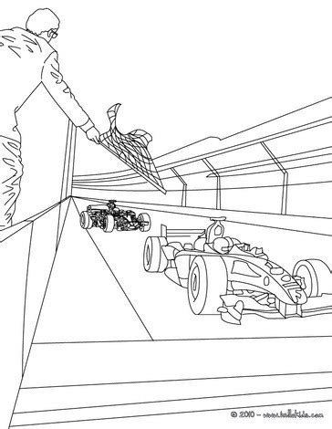 Formula 1 race start coloring pages - Hellokids.com