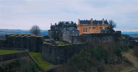 Aerial view of Stirling Castle, Ancient Scotland 20405228 Stock Video ...