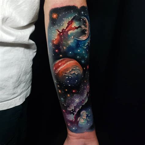 Bright cosmic tattoos by Tyler Malek | iNKPPL