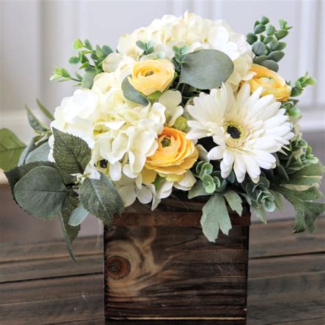 Summer florals in a rustic wood box. | Spring flower arrangements, Beautiful flower arrangements ...