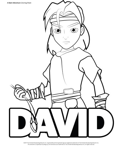 David & Goliath Coloring Sheet - Superbook Academy