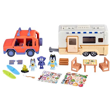 Bluey Ultimate Caravan Adventures, Camper Playset with Three 2.5-3 ...