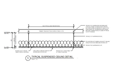 Typical Suspended Ceiling Detail – Free CAD Blocks in DWG file format