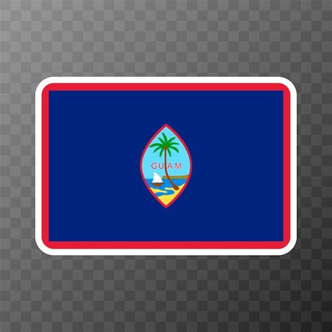 Premium Vector | Guam flag official colors and proportion vector ...