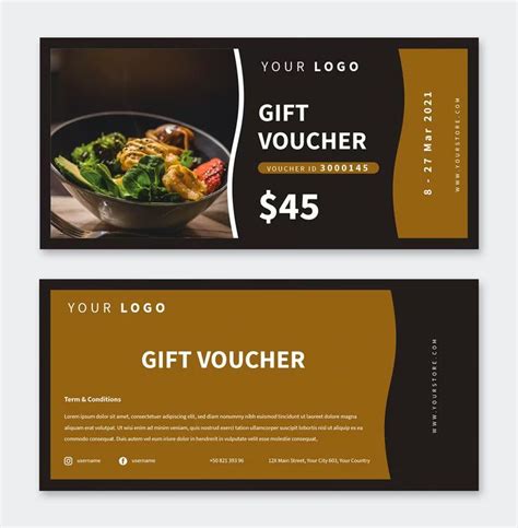 Restaurant Voucher Template AI, EPS, PSD Restaurant Vouchers, Logo ...