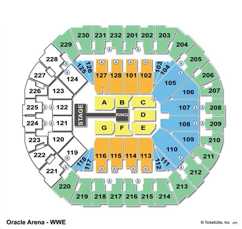 Oracle Arena, Oakland CA - Seating Chart View