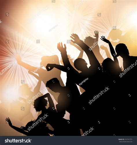 Silhouette Party Crowd Stock Vector (Royalty Free) 253741771 | Shutterstock