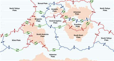 Plate Tectonics Map [Anterra] : r/worldbuilding