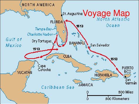 Routes of Narvaez, De Soto, and Ponce De Leon, 1513 to 1542 ~ mapuniverse