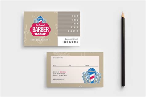 Barber's Shop Business Card Template in PSD, Ai & Vector - BrandPacks