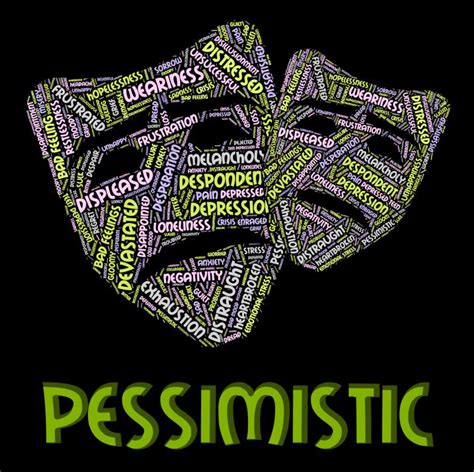 Pessimistic Word Represents Melancholy Glum And Negative - Free Stock ...