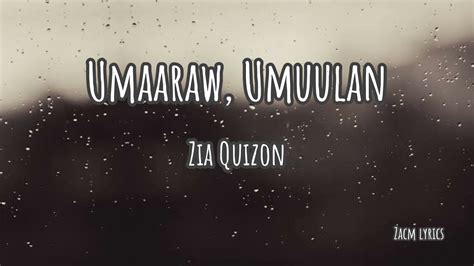 Umaaraw, Umuulan (Zia Quizon Song lyrics) (Video Lyrics) Chords - Chordify