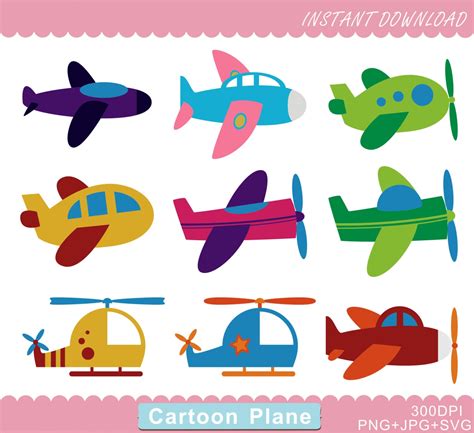 Plane Clipart Airplane Clipart Plane PNG Helicopter | Etsy