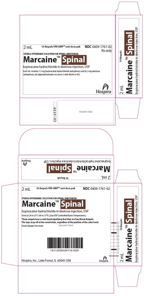 MARCAINE SPINAL- bupivacaine hydrochloride in dextrose injection, solution