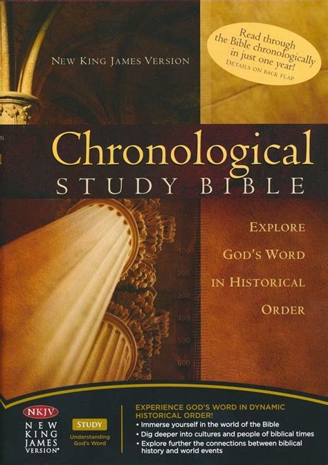 The NKJV Chronological Study Bible Hardcover | Chronological study ...