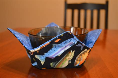 Quilted Microwave Bowl Hugger / Cozy / Pot Holder / Kozy Fish - Etsy