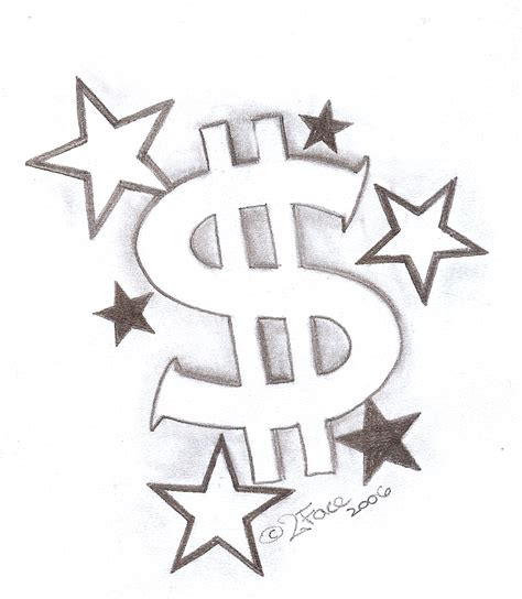 Tattooflash Dollar with Stars by 2Face-Tattoo on DeviantArt