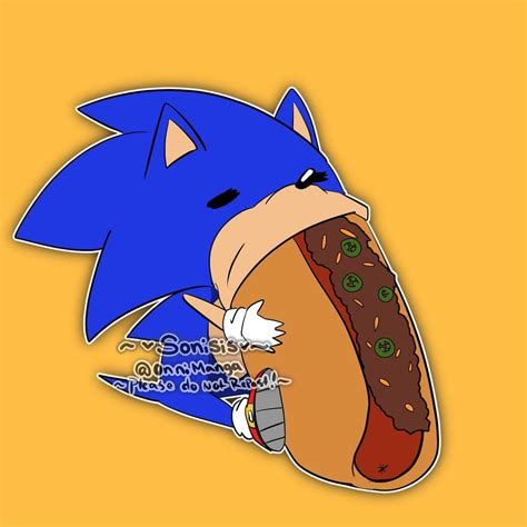 Sonic eat chili dog by Sonicsis on DeviantArt