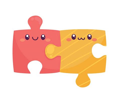 cute puzzle kawaii style 13697378 Vector Art at Vecteezy